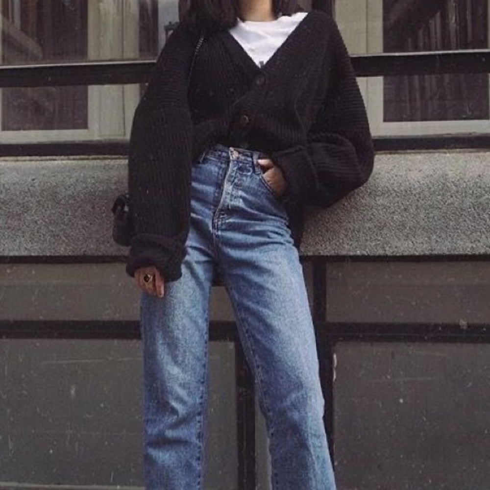 Black cardigan